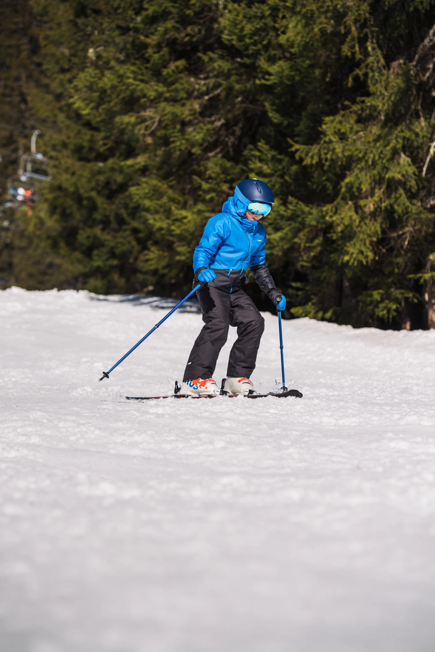 WEDZE Kids' Downhill Ski Jacket - 100 Blue 16 WEDZE Kids' Downhill Ski Jacket - 100 Blue - Image 14