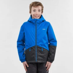 WEDZE Kids' Downhill Ski Jacket - 100 Blue 20 WEDZE Kids' Downhill Ski Jacket - 100 Blue -Winter Sports Gear 100 downhill ski padded jacket kids 2