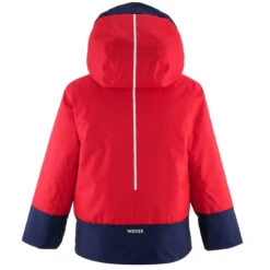 WEDZE Kids' Downhill Ski Jacket - PNF 500 Red -Winter Sports Gear 500 pulln fit downhill ski jacket kids 3
