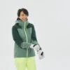 WEDZE Women's Ski Jacket - 500 Green -Winter Sports Gear 500 ski jacket women