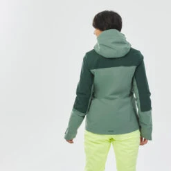 WEDZE Women's Ski Jacket - 500 Green -Winter Sports Gear 500 ski jacket women 3