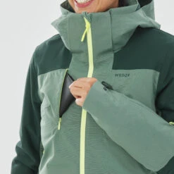 WEDZE Women's Ski Jacket - 500 Green -Winter Sports Gear 500 ski jacket women 8
