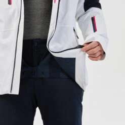 WEDZE Men's Downhill Ski Jacket - 580 White/Blue -Winter Sports Gear 580 ski jacket men 12