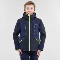 WEDZE Kids' Downhill Ski Jacket - 900 Blue -Winter Sports Gear 900 downhill ski jacket kids 2