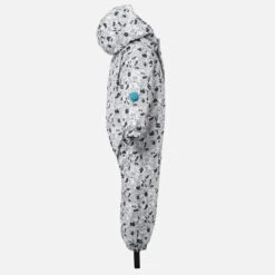 WEDZE Kids' Snowsuit - Warm 500 Grey -Winter Sports Gear baby ski snowsuit warm blue patterns 4