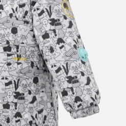 WEDZE Kids' Snowsuit - Warm 500 Grey -Winter Sports Gear baby ski snowsuit warm blue patterns 8