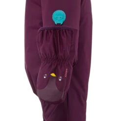 WEDZE Kids' Snowsuit - Warm 500 Purple -Winter Sports Gear baby ski snowsuit warm purple 3