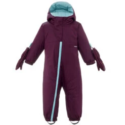 WEDZE Kids' Snowsuit - Warm 500 Purple -Winter Sports Gear baby ski snowsuit warm purple 8