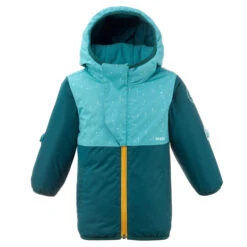 WEDZE Kids' Winter Jacket - Warm Blue -Winter Sports Gear baby winter jacket warm blue 2