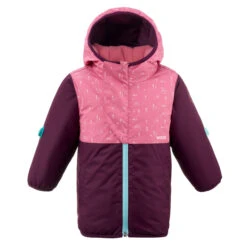 WEDZE Kids' Winter Jacket - Warm Purple -Winter Sports Gear baby winter jacket warm purple 2