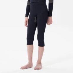 WEDZE Kids’ Ski Base Layer Bottoms - BL 500 Blue -Winter Sports Gear bl 580 i soft ski base layer bottoms kids 4
