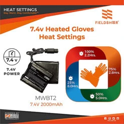 Bluetooth Heated Mittens - Storm Black -Winter Sports Gear bluetooth heated mittens storm black 5