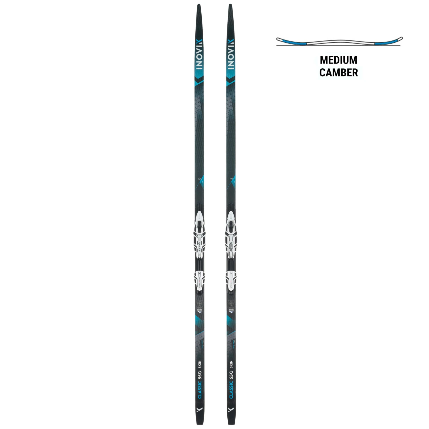 Cross-Country Skis With Xcelerator Bindings - XC S 550 Skins Medium Camber 3 Cross-Country Skis With Xcelerator Bindings - XC S 550 Skins Medium Camber
