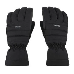 WEDZE Downhill Ski Gloves - 500 Black -Winter Sports Gear downhill ski gloves 500 black 2