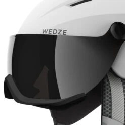 WEDZE Downhill Ski Helmet With Visor - H 350 White -Winter Sports Gear downhill ski helmet with visor h 350 white 9