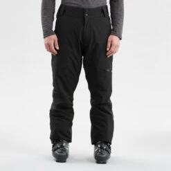 WEDZE Men’s Downhill Ski Pants - 500 Black -Winter Sports Gear downhill ski pants 500 black 2