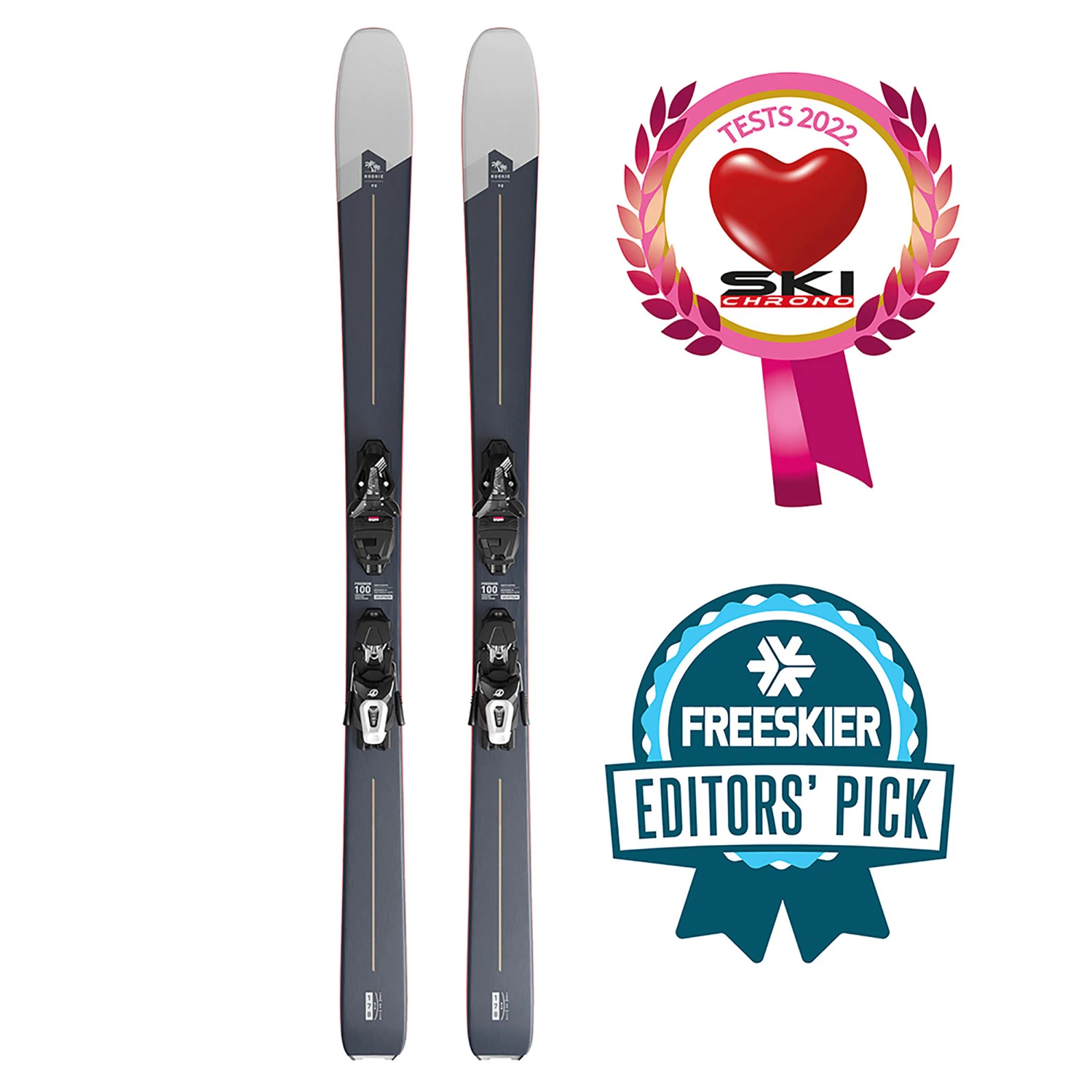 WEDZE Freeride Rookie FR 100 Skis & Tyrolia PR11 GW Bindings 3 WEDZE Freeride Rookie FR 100 Skis & Tyrolia PR11 GW Bindings