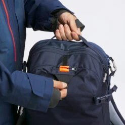 WEDZE Freeride Ski Backpack With Back Protector - FR 100 Blue -Winter Sports Gear freeride ski backpack with back protector fr 100 blue 11