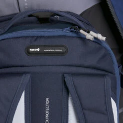 WEDZE Freeride Ski Backpack With Back Protector - FR 100 Blue -Winter Sports Gear freeride ski backpack with back protector fr 100 blue 18