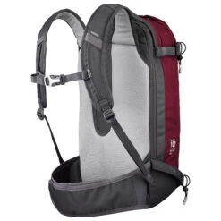 WEDZE Freeride Ski Backpack With Back Protector - FR 100 Burgundy -Winter Sports Gear freeride ski backpack with back protector fr 100 burgundy 7