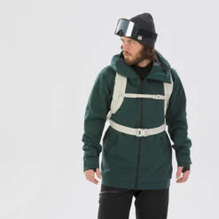 WEDZE Freeride Ski Backpack - FR 100 Beige -Winter Sports Gear freeride ski backpack with laptop pocket fr 23 l beige 5