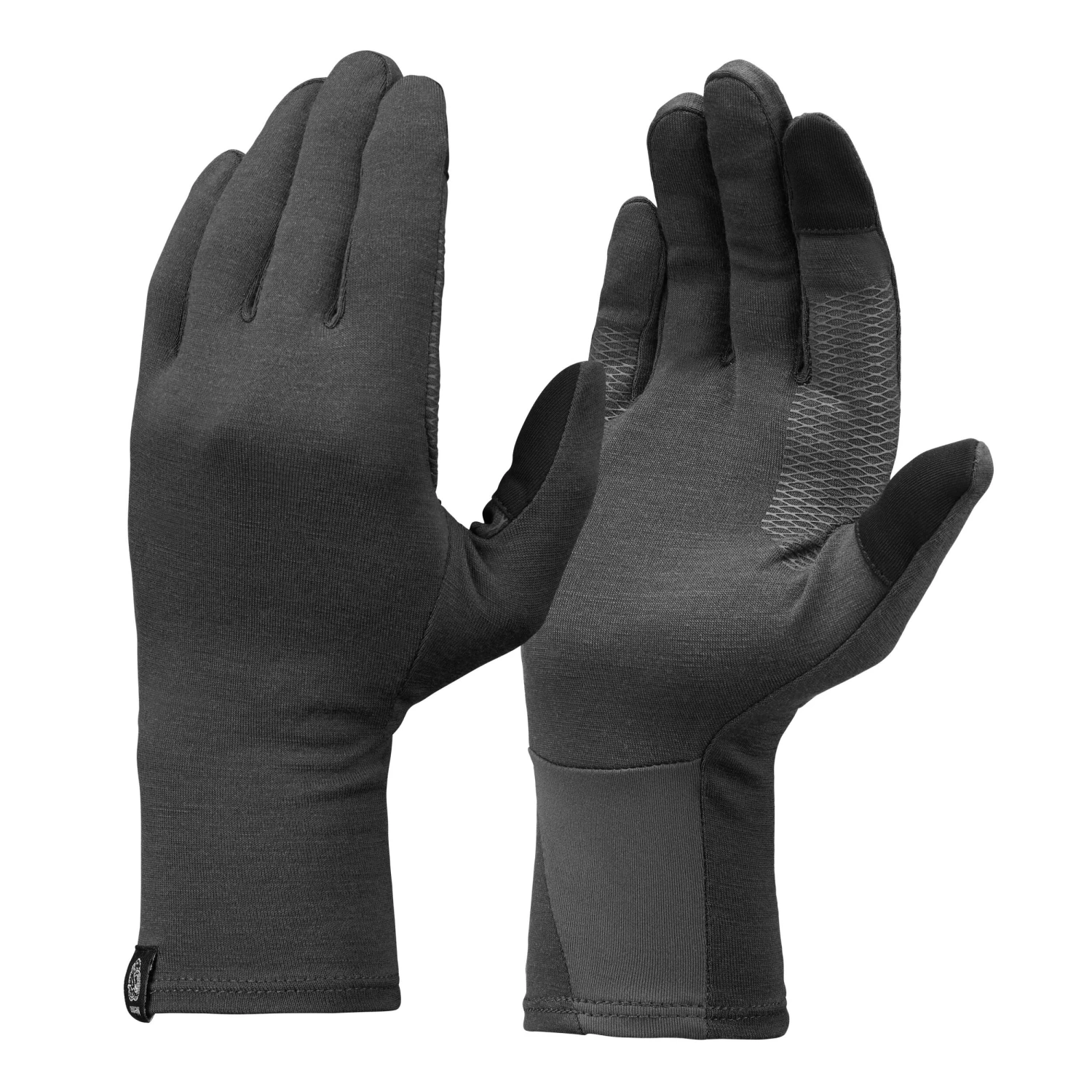 Merino Wool Hiking Liner Gloves - MT 500 Grey 3 Merino Wool Hiking Liner Gloves - MT 500 Grey