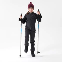Kids' Cross-country Ski Jacket - XC S 550 Black -Winter Sports Gear kids cross country skiing jacket 550 black 4