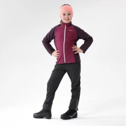 Kids' Cross-country Ski Jacket - XC S 550 Purple -Winter Sports Gear kids cross country skiing jacket 550 purple 6