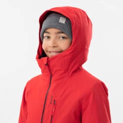 WEDZE Kids’ Downhill Ski Jacket - 550 Red -Winter Sports Gear kids downhill ski jacket 550 red 12