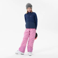 WEDZE Kids' Ski Midlayer Jacket - 900 Blue -Winter Sports Gear kids downhill ski jacket 900 blue 2