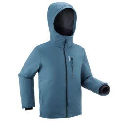 WEDZE Kids' Downhill Ski Padded Jacket - 550 Blue