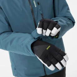 WEDZE Kids' Downhill Ski Padded Jacket - 550 Blue -Winter Sports Gear kids downhill ski padded jacket 550 blue 9