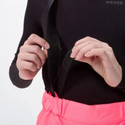 WEDZE Kids' Downhill Ski Pants - 100 Pink -Winter Sports Gear kids downhill ski pants 100 pink 5