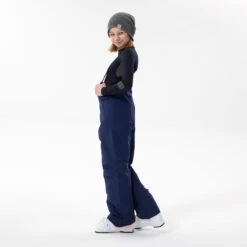 WEDZE Kids’ Downhill Ski Pants - 500 PNF Blue -Winter Sports Gear kids downhill ski pants 500 pnf blue 2