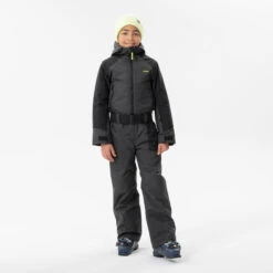 WEDZE Kids' Downhill Skiing Suit - 500 Grey -Winter Sports Gear kids downhill skiing suit 500 grey 13
