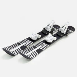 WEDZE Kids' Downhill Skis - Boost 500 Black/White -Winter Sports Gear kids downhill skis boost 500 black white 9