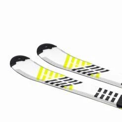 WEDZE Kids’ Downhill Skis With Bindings - Boost 500 White/Yellow -Winter Sports Gear kids downhill skis with bindings boost 500 white yellow 5