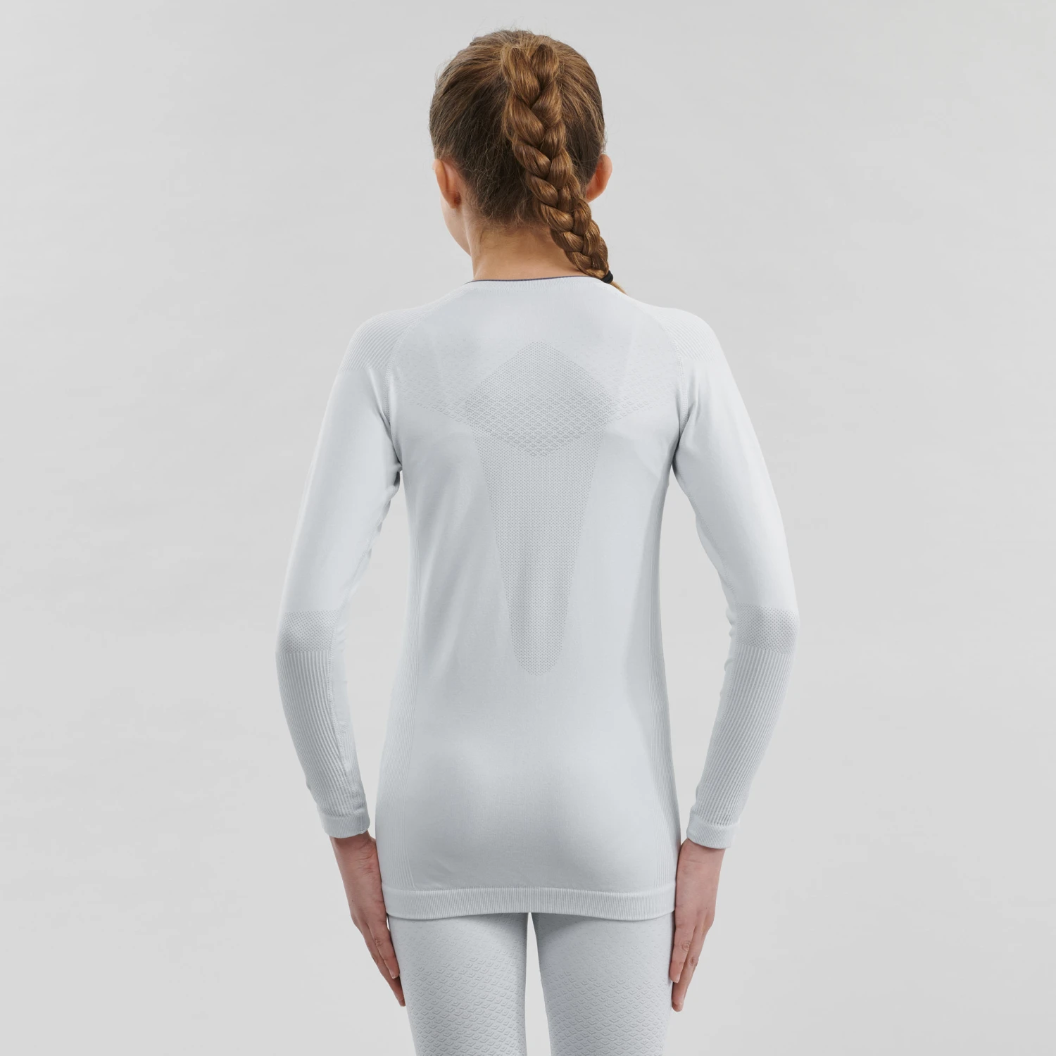 Kids' High-Tech Cross-Country Skiing Base Layer - UW 500 Grey 9 Kids' High-Tech Cross-Country Skiing Base Layer - UW 500 Grey - Image 7