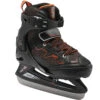 Kids' Ice Skates - FIT 100 Black/Orange -Winter Sports Gear kids ice skates fit 100 black orange
