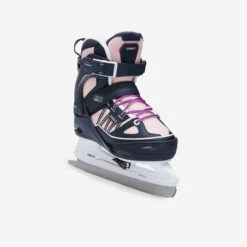 Kids' Ice Skates - FIT 500 Blue/Pink