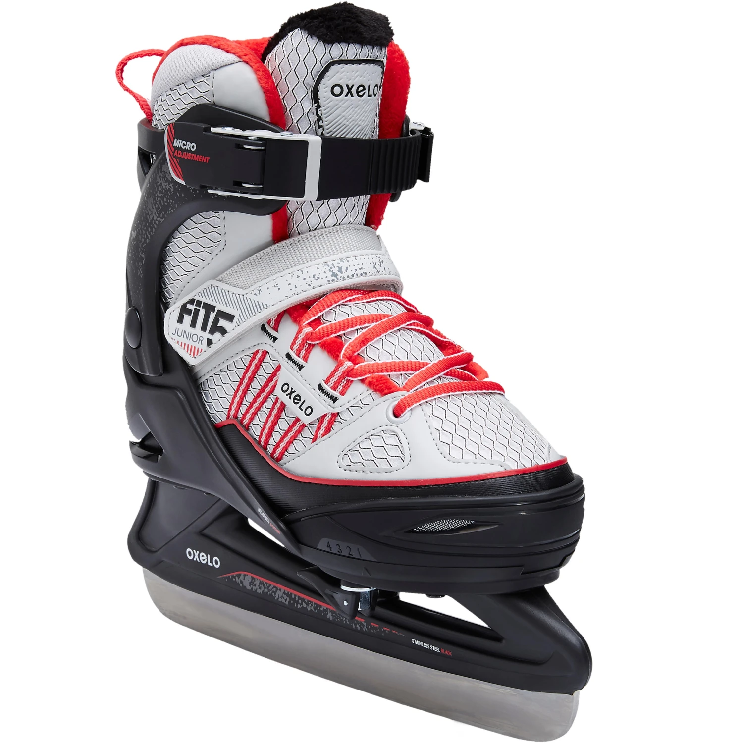 Kids' Ice Skates - FIT 500 Grey/Red 3 Kids' Ice Skates - FIT 500 Grey/Red