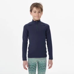 WEDZE Kids' Ski Base Layer Half-Zip Top - BL 500 -Winter Sports Gear kids ski base layer half zip top bl 500 4