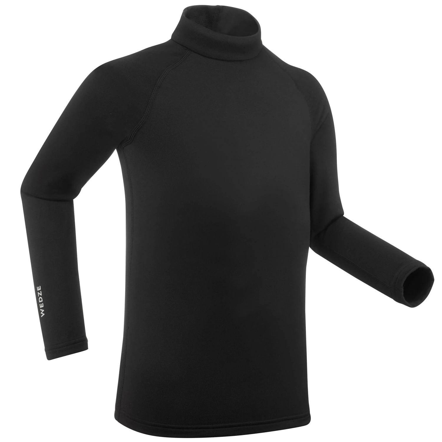 WEDZE Kids' Ski Base Layer Top - BL 500 Black 3 WEDZE Kids' Ski Base Layer Top - BL 500 Black