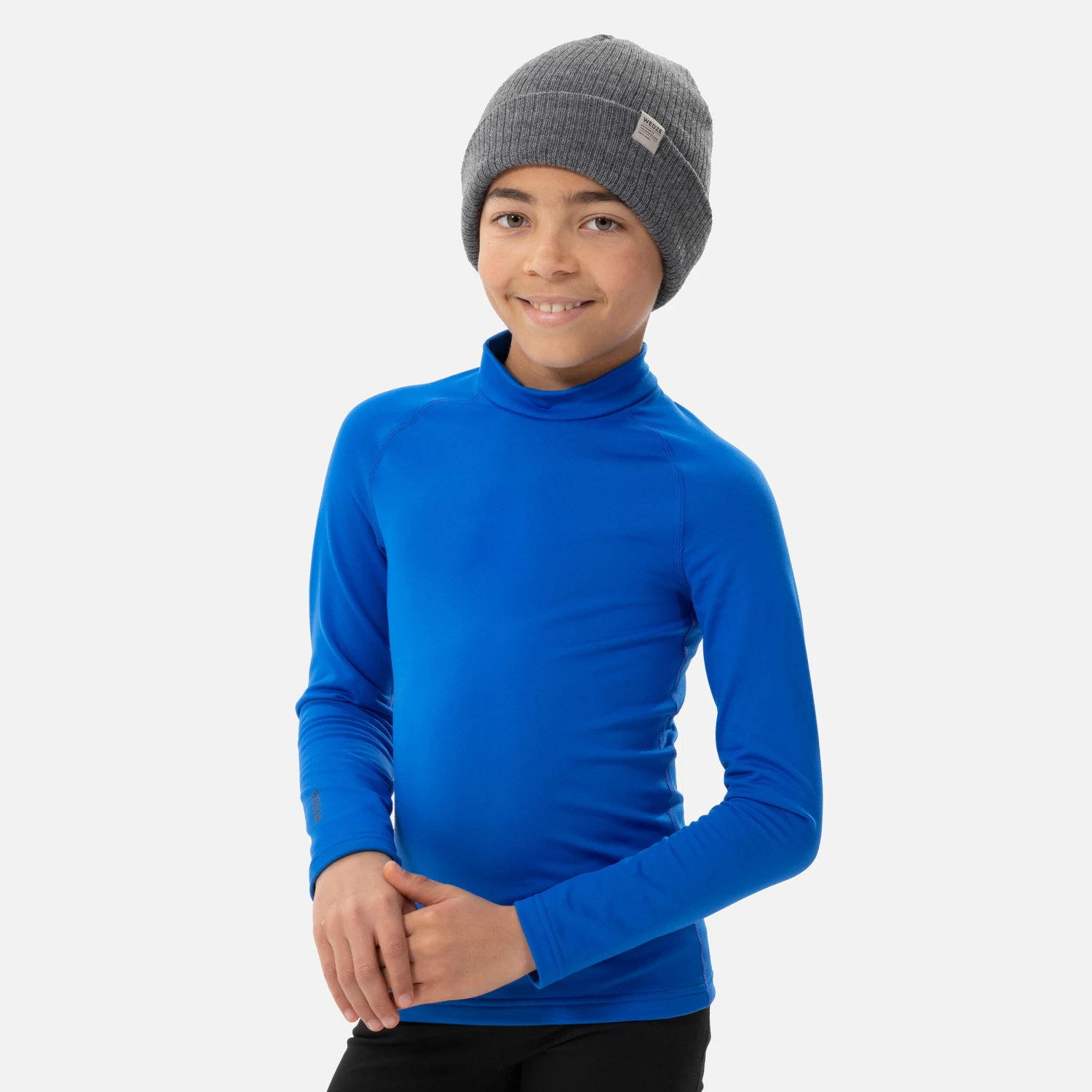 WEDZE Kids’ Ski Base Layer Top – BL 500 Blue 4 WEDZE Kids’ Ski Base Layer Top – BL 500 Blue - Image 2