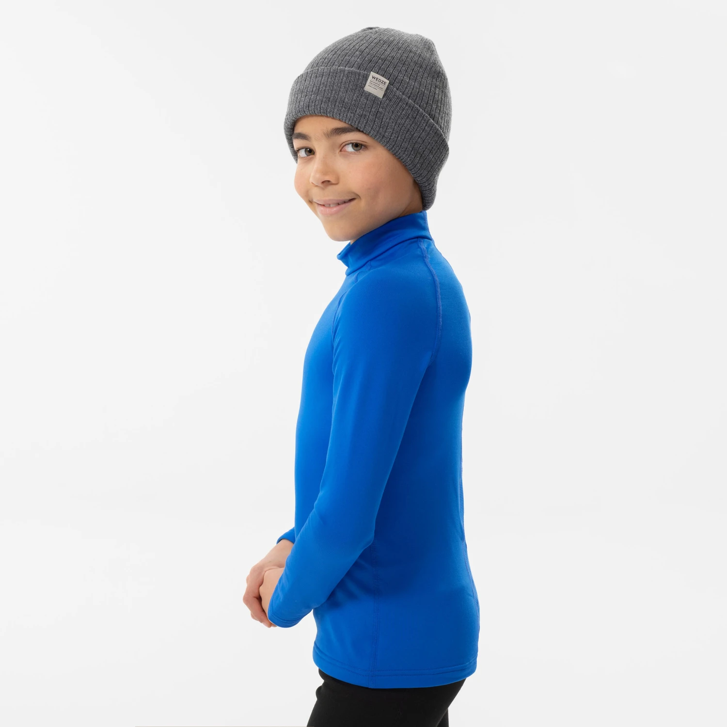 WEDZE Kids’ Ski Base Layer Top – BL 500 Blue 5 WEDZE Kids’ Ski Base Layer Top – BL 500 Blue - Image 3