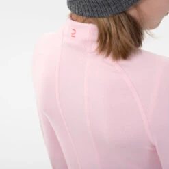 WEDZE Kids' Ski Base Layer Top - BL 500 Pink -Winter Sports Gear kids ski base layer top bl 500 pink 5