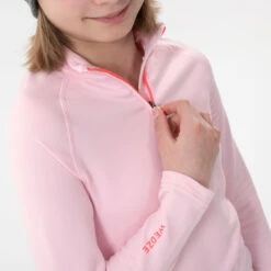 WEDZE Kids' Ski Base Layer Top - BL 500 Pink -Winter Sports Gear kids ski base layer top bl 500 pink 6