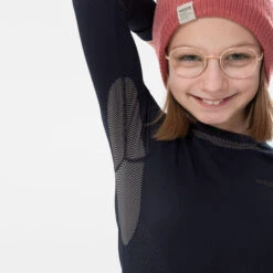 WEDZE Kids’ Ski Base Layer Top - BL 500 Blue 31 WEDZE Kids’ Ski Base Layer Top - BL 500 Blue -Winter Sports Gear kids ski base layer top i soft bl 580 blue 14