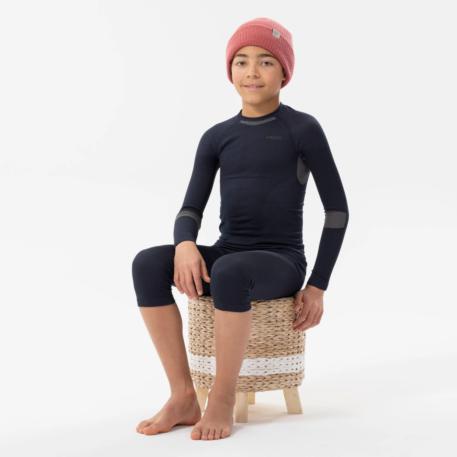 WEDZE Kids’ Ski Base Layer Top - BL 500 Blue 5 WEDZE Kids’ Ski Base Layer Top - BL 500 Blue - Image 3