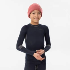 WEDZE Kids’ Ski Base Layer Top - BL 500 Blue 21 WEDZE Kids’ Ski Base Layer Top - BL 500 Blue -Winter Sports Gear kids ski base layer top i soft bl 580 blue 4